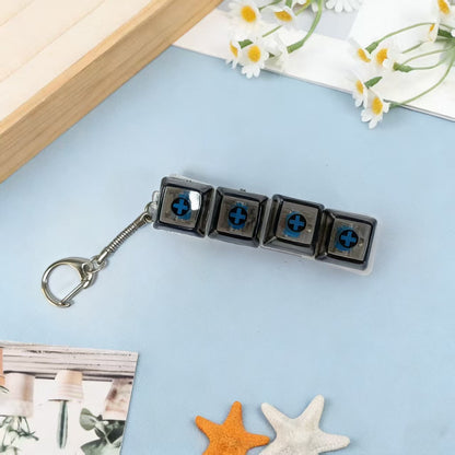 4-Key Mechanical Luminous Keychain Stress Relief Toy veloura