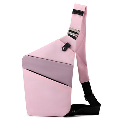 Water-Resistant Oxford Chest Bag veloura