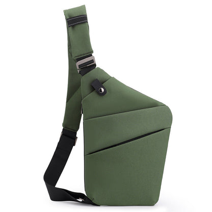 Water-Resistant Oxford Chest Bag veloura