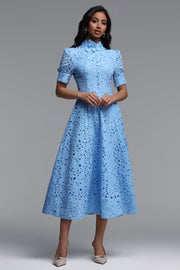 Kitsu Short Sleeve Midi Dress veloura