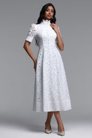 Kitsu Short Sleeve Midi Dress veloura