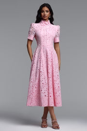 Kitsu Short Sleeve Midi Dress veloura