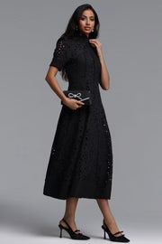 Kitsu Short Sleeve Midi Dress veloura