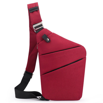 Water-Resistant Oxford Chest Bag veloura