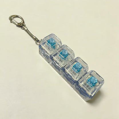 4-Key Mechanical Luminous Keychain Stress Relief Toy veloura