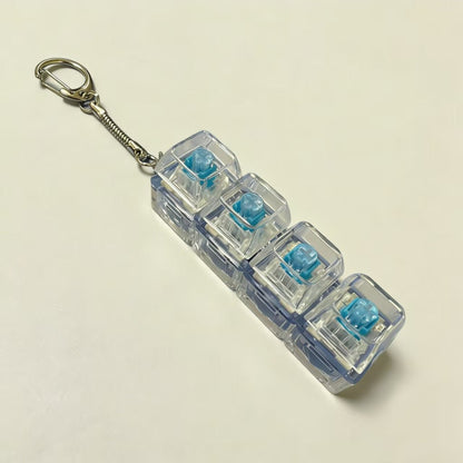 4-Key Mechanical Luminous Keychain Stress Relief Toy - veloura