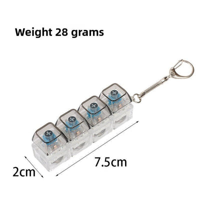 4-Key Mechanical Luminous Keychain Stress Relief Toy - veloura