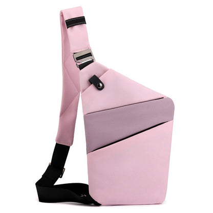 Water-Resistant Oxford Chest Bag veloura