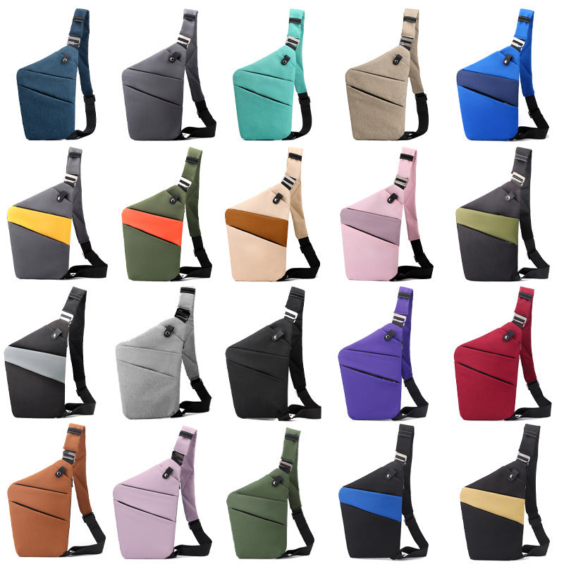 Water-Resistant Oxford Chest Bag veloura
