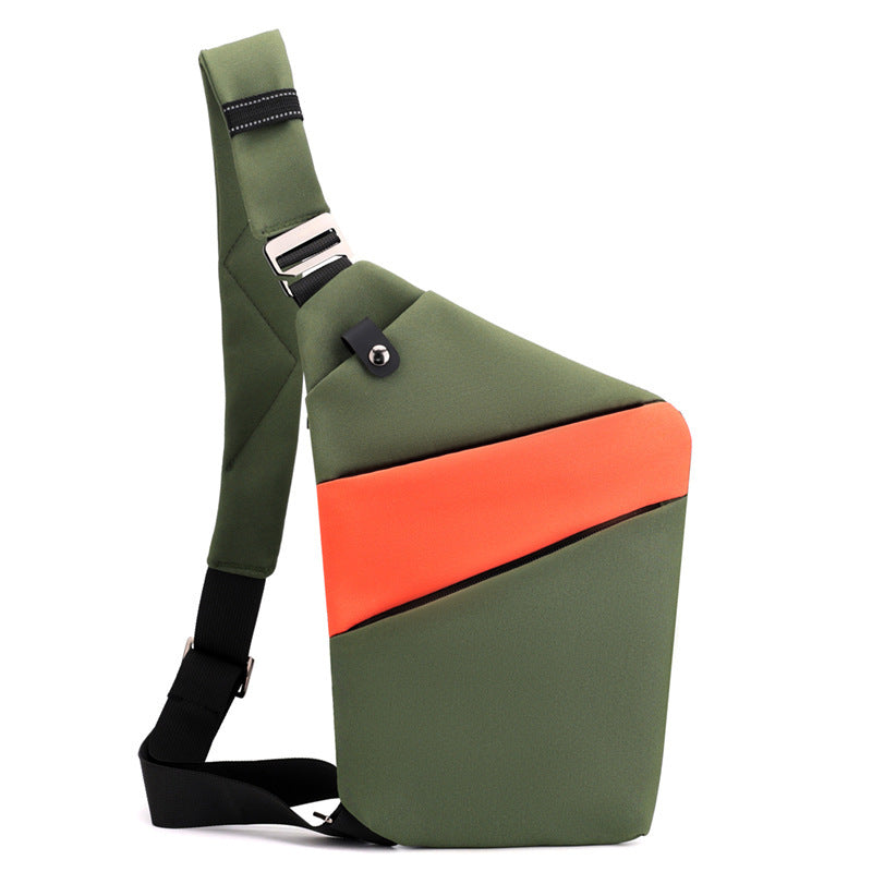 Water-Resistant Oxford Chest Bag veloura