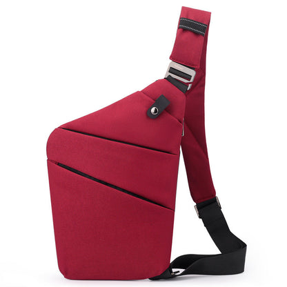 Water-Resistant Oxford Chest Bag veloura