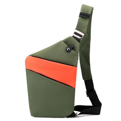 Water-Resistant Oxford Chest Bag veloura
