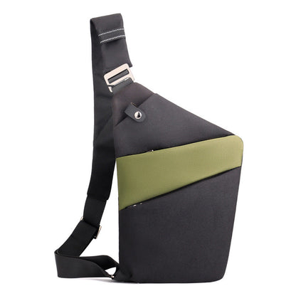 Water-Resistant Oxford Chest Bag veloura