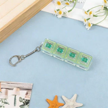 4-Key Mechanical Luminous Keychain Stress Relief Toy veloura