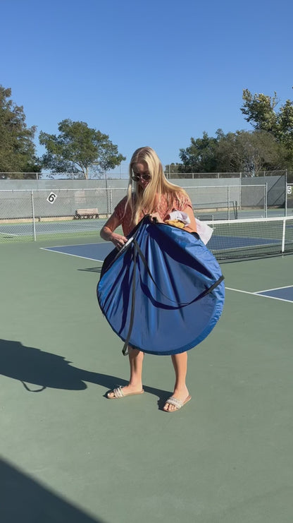 The portable changing room-blue