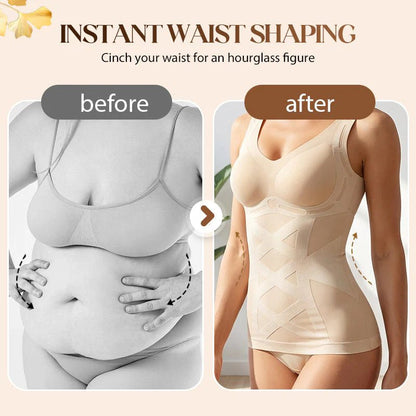 Seamless Body Shaping Camisole with Built - in Bra - veloura