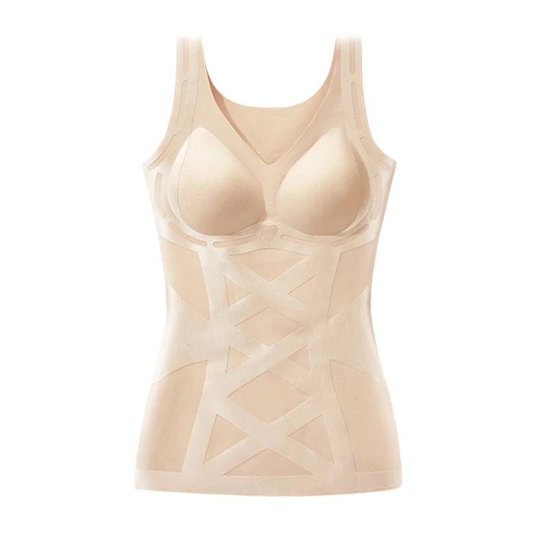 Seamless Body Shaping Camisole with Built - in Bra - veloura