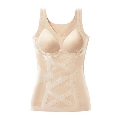 Seamless Body Shaping Camisole with Built - in Bra - veloura