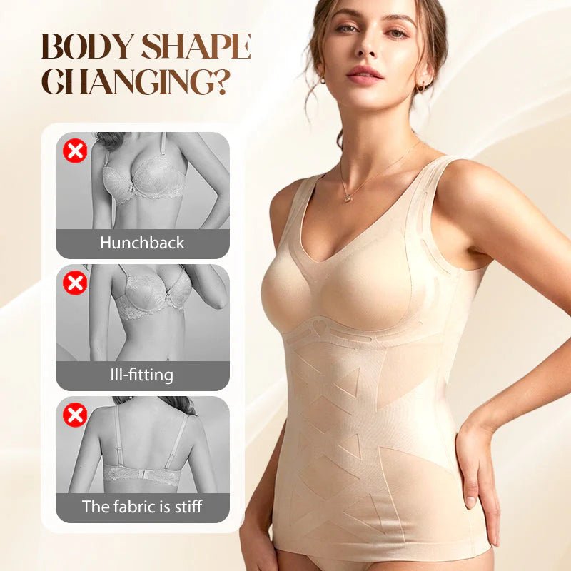 Seamless Body Shaping Camisole with Built - in Bra - veloura