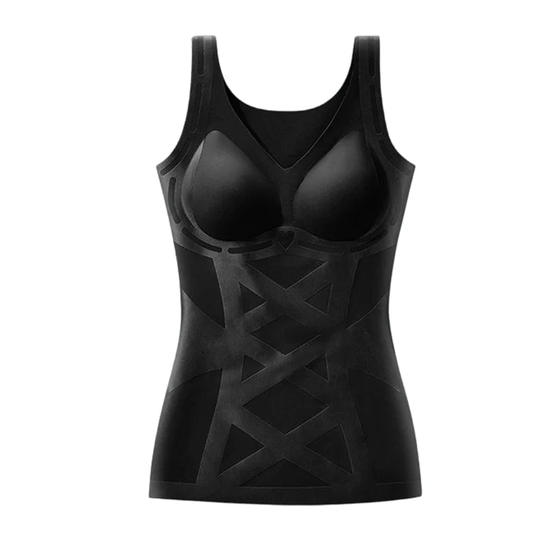 Seamless Body Shaping Camisole with Built - in Bra - veloura