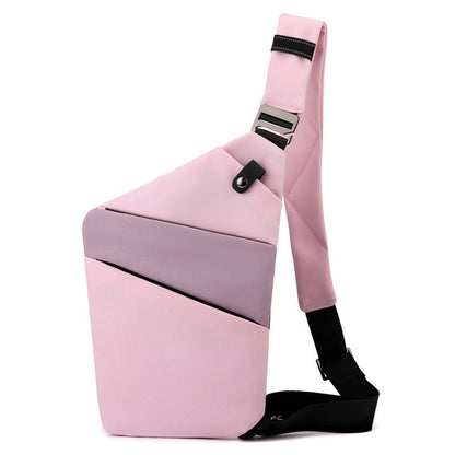 Water-Resistant Oxford Chest Bag - veloura